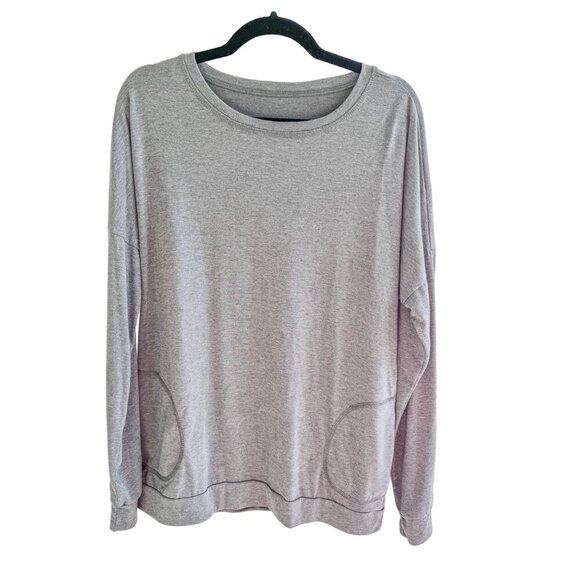 Cozy Gray Sweatshirt W/ Front Pockets - L - Cotton/Polyester/Spandex - Made In C - Picture 1 of 7